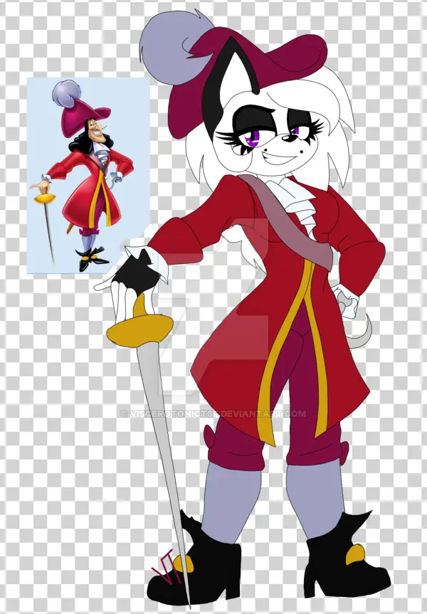 Furry Captain Hook Character Transparent PNG