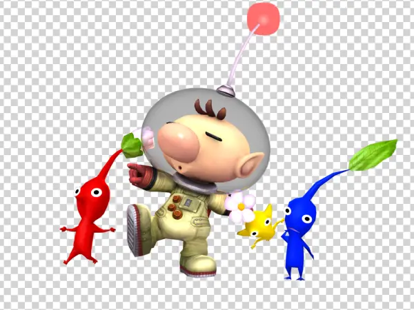 Captain Olimar and Pikmin Characters PNG