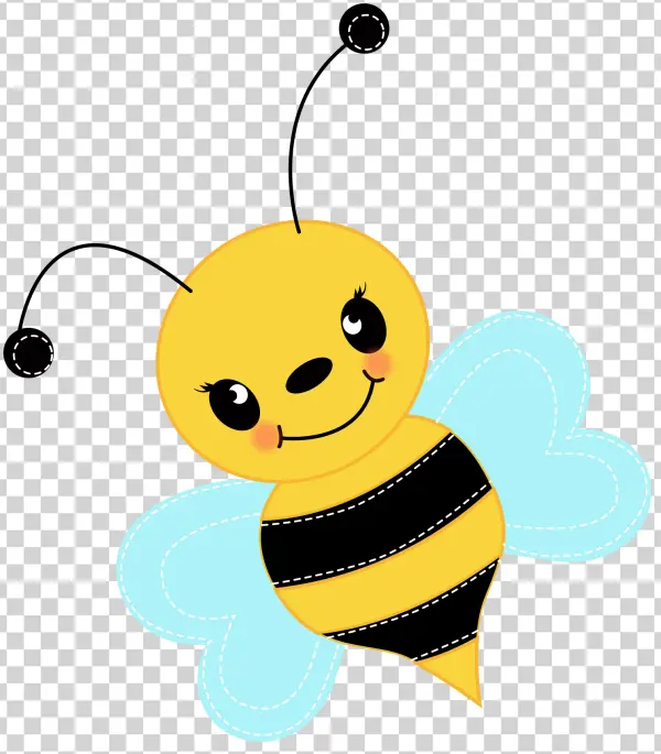 Cute Cartoon Bee PNG Transparent Background
