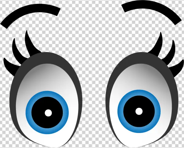 Cartoon Blue Eyes PNG Transparent Background
