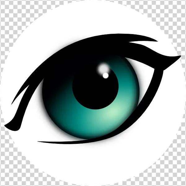 Stylized Green Eye Icon PNG Transparent