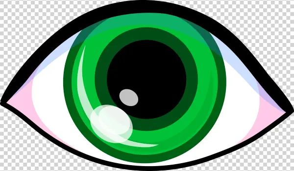 Stylized Green Eye PNG Transparent
