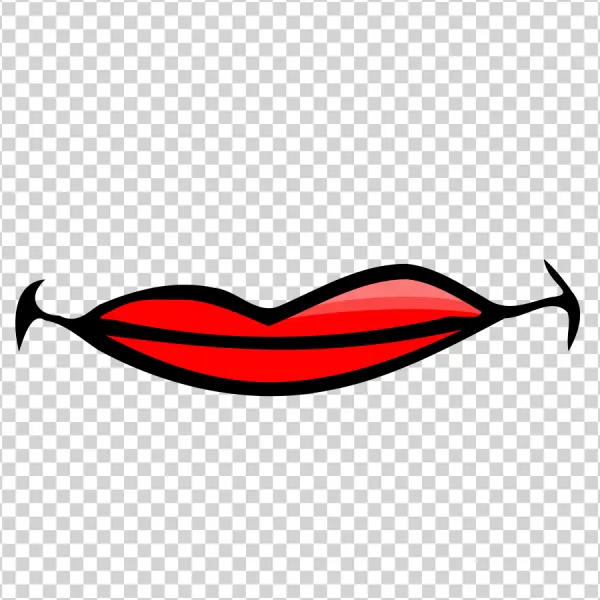Glossy Red Lips PNG Transparent Background