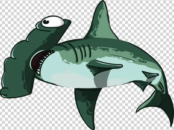 Cartoon Hammerhead Shark PNG Transparent