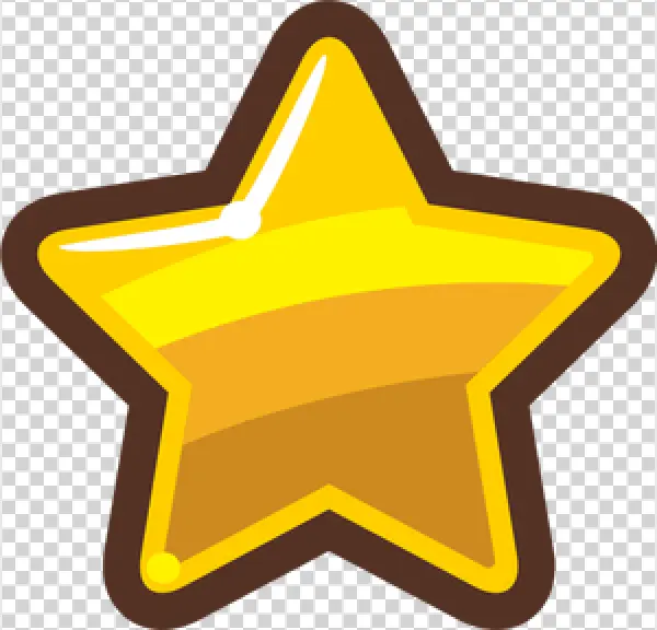 Golden Star Sticker PNG