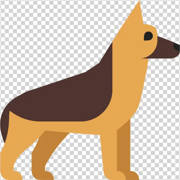 German Shepherd Dog Illustration Transparent Background
