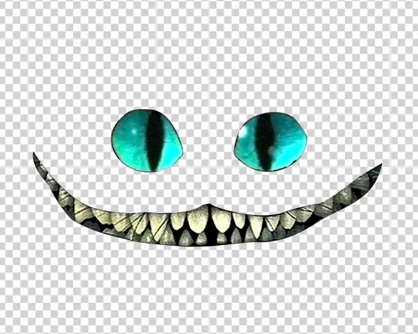 Cheshire Cat Smile and Eyes PNG Transparent