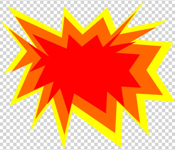 Comic Explosion Burst Graphic PNG