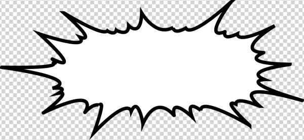 Explosion Speech Bubble PNG Transparent Background