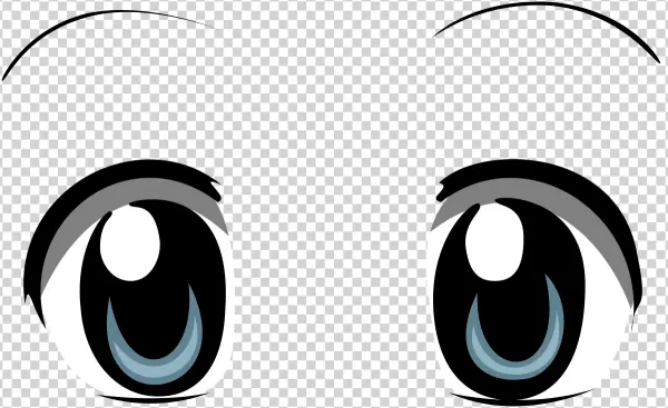 Cute Cartoon Eyes PNG Transparent Background