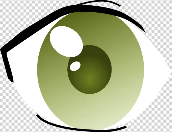 Green Eye Illustration PNG Transparent Background