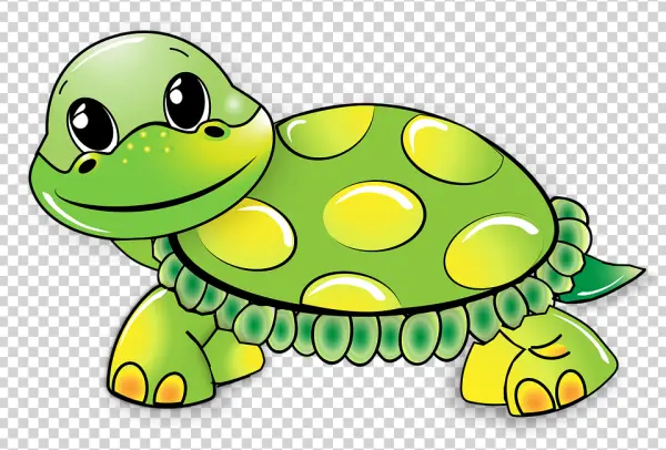 Cute Cartoon Turtle PNG Transparent Background