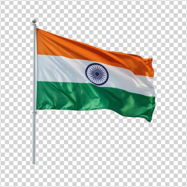 Indian Flag Waving Transparent Background PNG