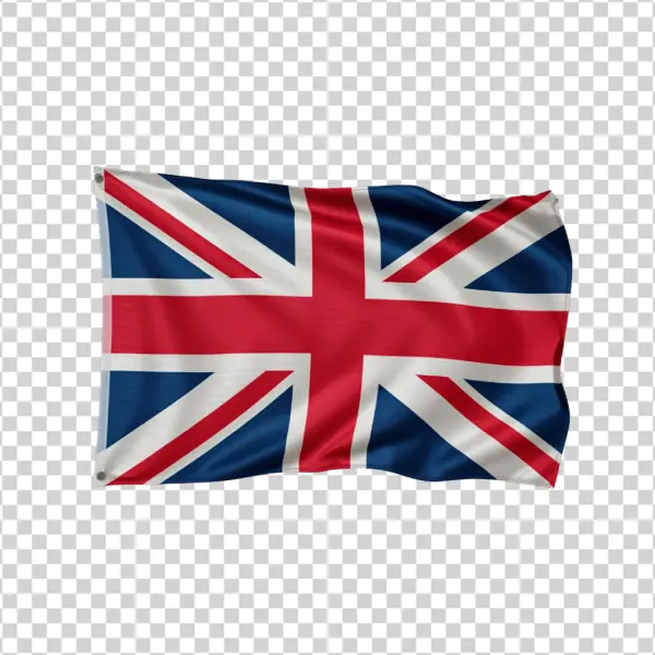 Union Jack Flag Waving Transparent Background