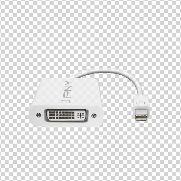 PNY DVI to Mini DisplayPort Adapter PNG Transparent
