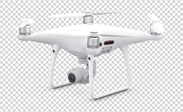 White DJI Phantom Drone with Camera PNG Transparent