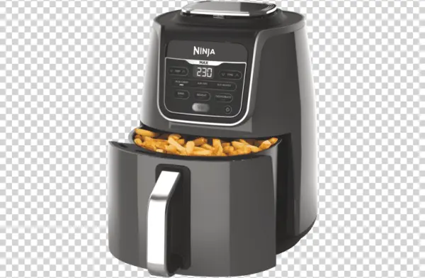 Ninja Air Fryer with French Fries PNG Transparent Background