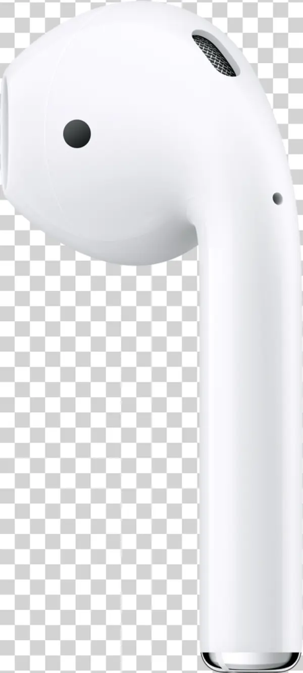 White Wireless Earbud PNG Transparent Background