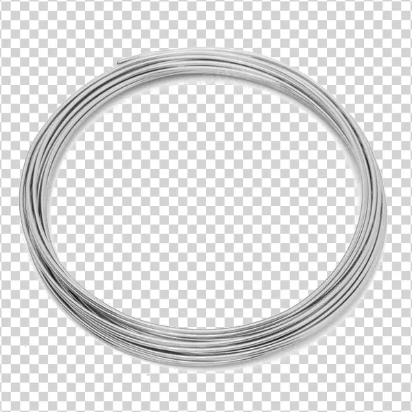 Coiled Silver Wire PNG Transparent Background