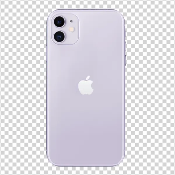 Purple iPhone 11 Back View PNG Transparent