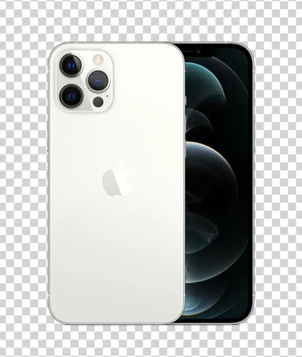 White iPhone 12 Pro Max PNG Transparent Background