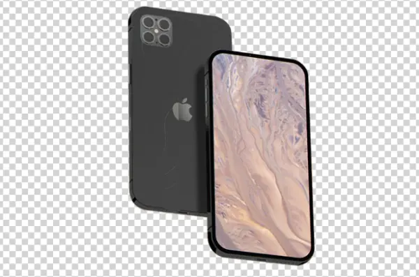 Black iPhone 12 Pro Max PNG Transparent Background