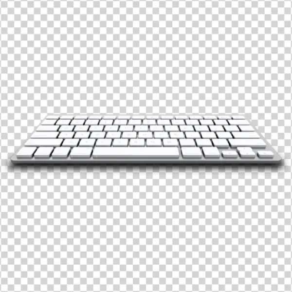 Modern White Computer Keyboard PNG Transparent Background