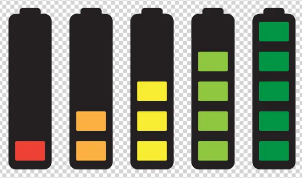 Battery Level Indicator Icons Transparent PNG