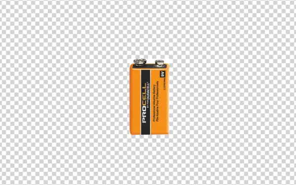 Procell 9V Battery PNG Transparent Background