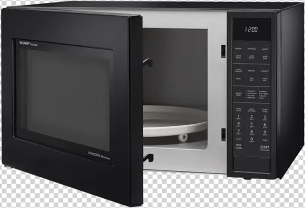 Black Sharp Convection Microwave Oven PNG