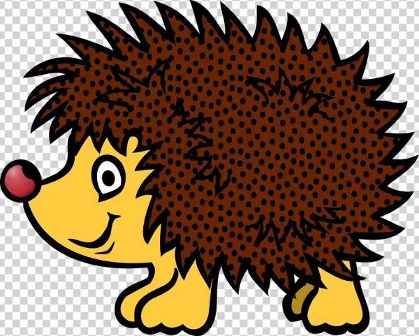 Cute Cartoon Hedgehog PNG Transparent Background