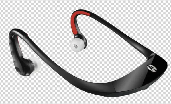 Black and Red Wireless Sports Headset PNG Transparent