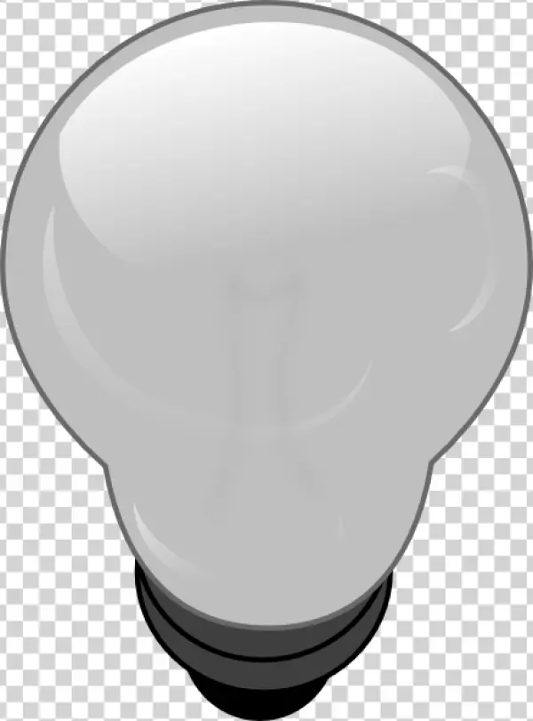 Gray Light Bulb PNG Transparent Background