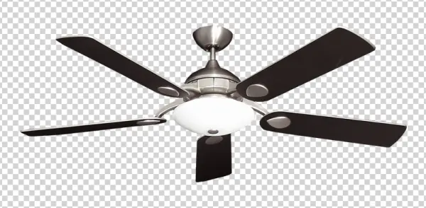 Modern Ceiling Fan with Light PNG Transparent Background