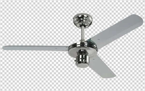 Chrome Ceiling Fan PNG Transparent Background