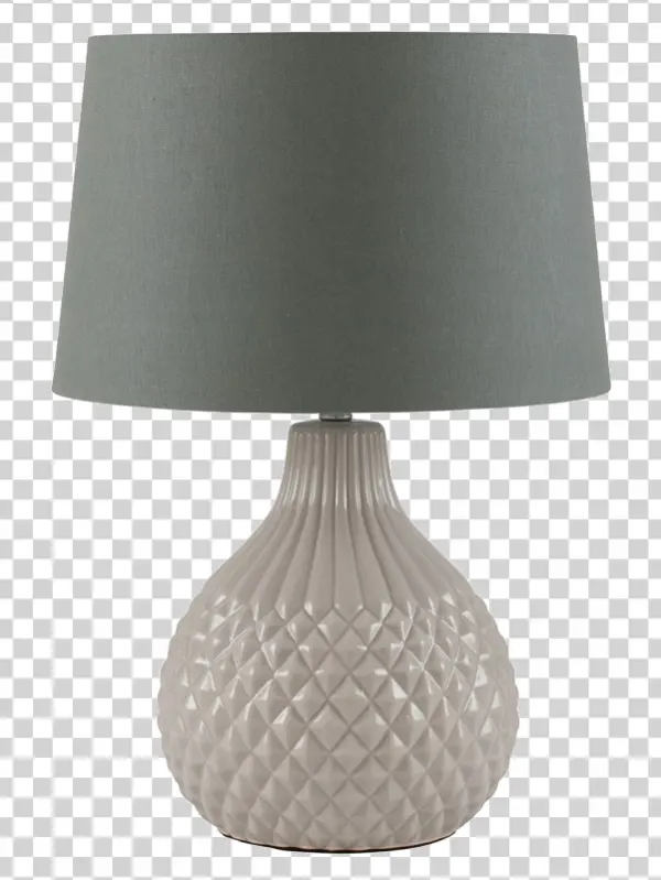 Modern Grey Table Lamp PNG Transparent Background