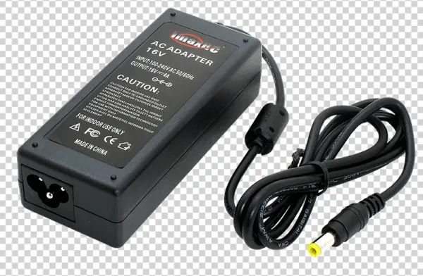 Black AC Adapter 16V PNG Transparent Background