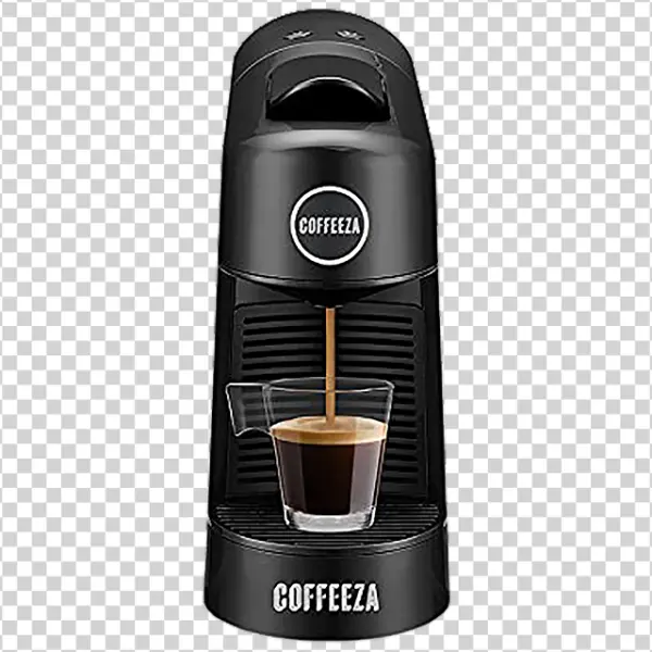 Black Coffeeza Coffee Machine PNG Transparent Background