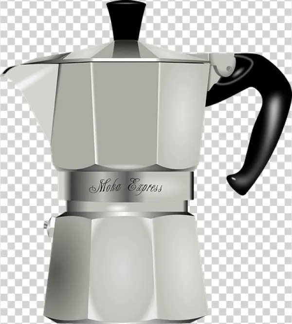 Moka Express Coffee Maker PNG Transparent Background