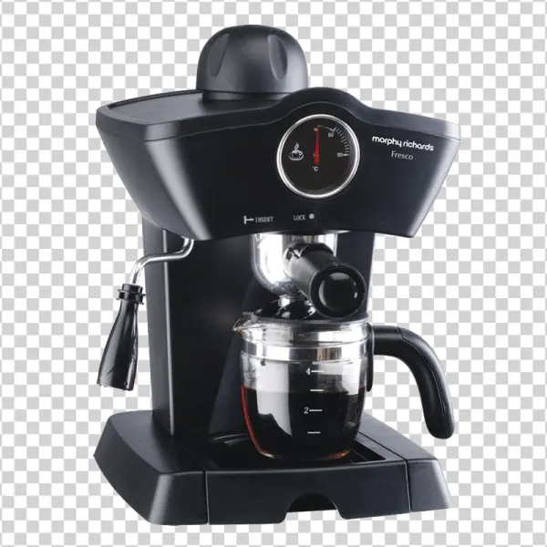 Black Morphy Richards Coffee Machine PNG Transparent Background