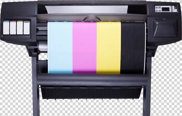 Large Format Printer CMYK Roll Transparent Background