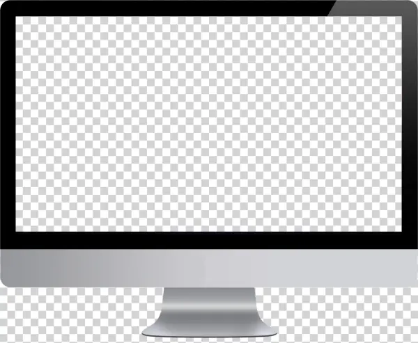 Modern Desktop Computer Monitor PNG Transparent Background