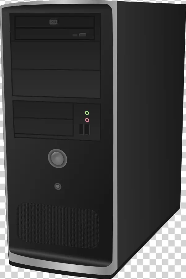Desktop Computer Tower PNG Transparent Background