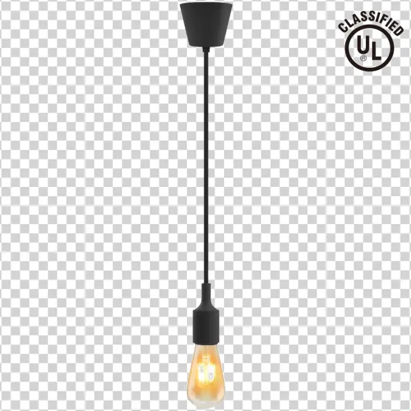 Edison Bulb Pendant Light PNG Transparent Background