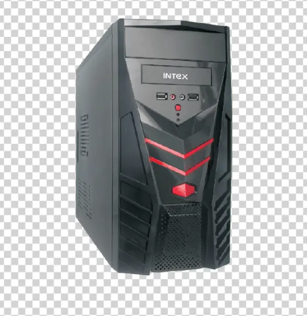 Black Intex Computer Case PNG Transparent Background