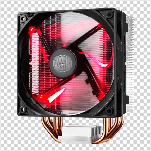 Cooler Master CPU Cooler Red LED Fan PNG Transparent
