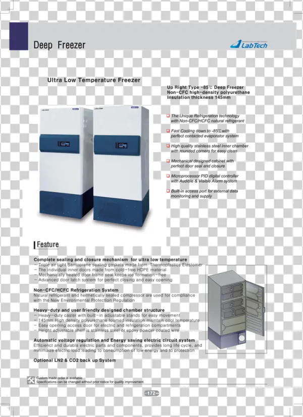 LabTech Ultra Low Temperature Deep Freezers PNG