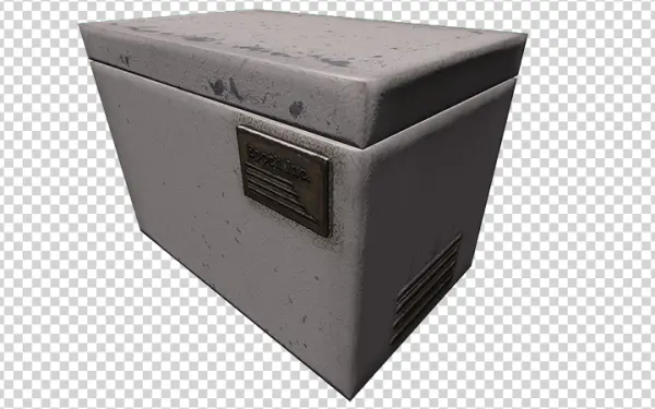 Distressed Metal Storage Box PNG Transparent Background