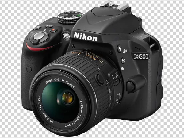 Nikon D3300 DSLR Camera PNG Transparent Background