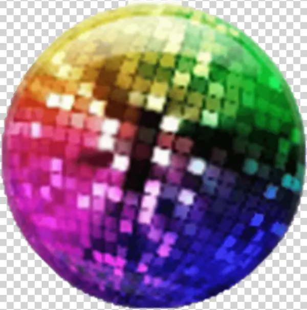 Colorful Disco Ball PNG Transparent Background